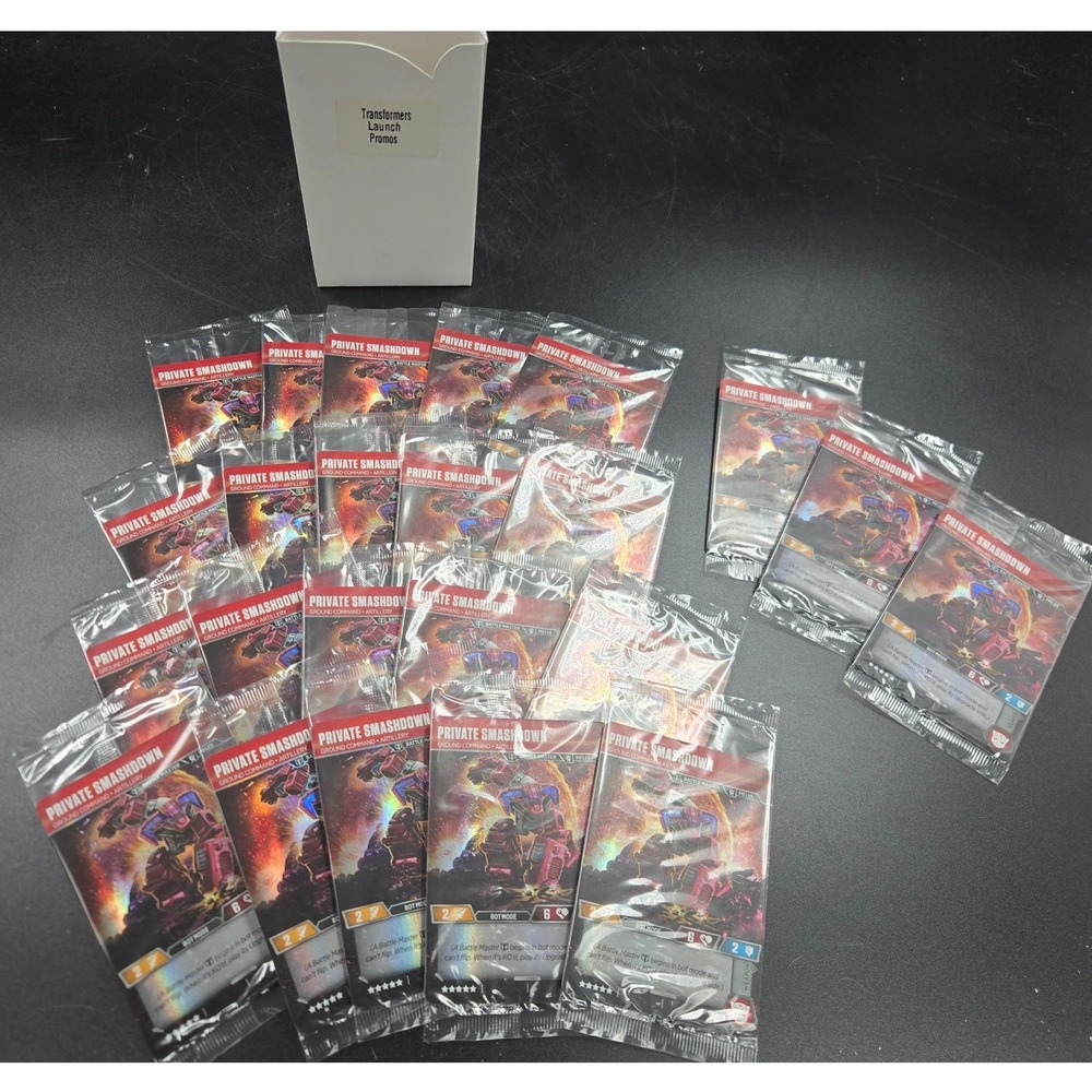 Transformers TCG - Private Smashdown Launch Promo 23x LOT FOIL P3 2019 - Sealed